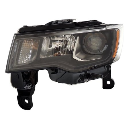 CROWN AUTOMOTIVE Left Headlight Assembly For 2016-2019 Jeep Wk Grand Cherokee W/ Halogen Bulbs 68266647AD